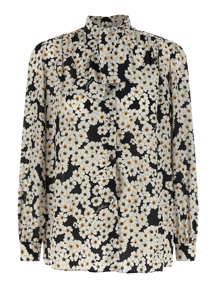 Bicolor Silk Blouse