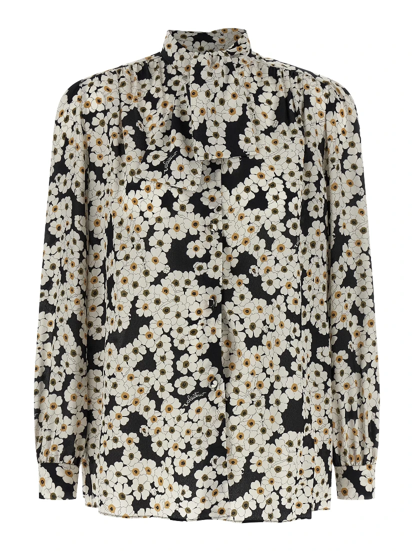 Bicolor Silk Blouse