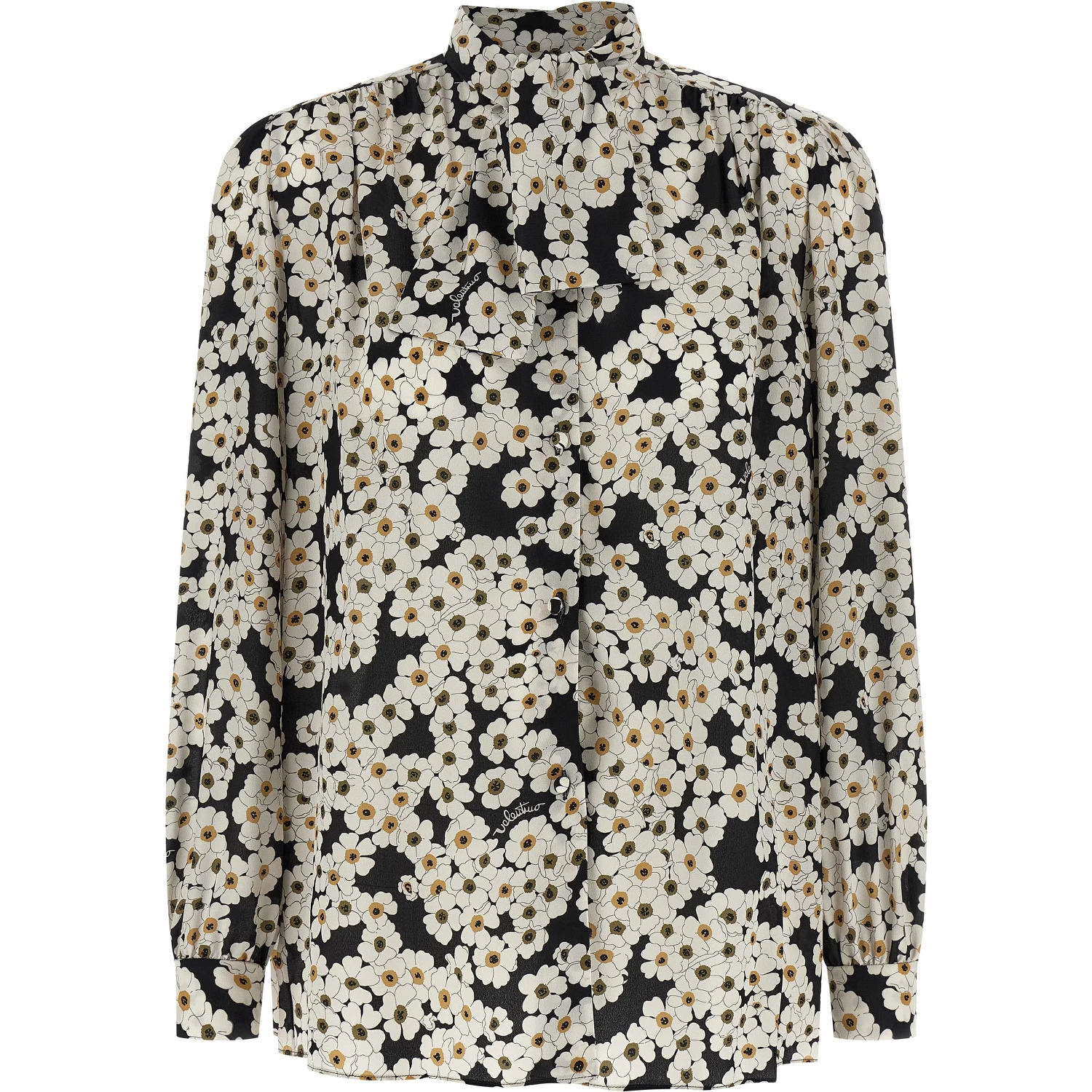 Bicolor Silk Blouse