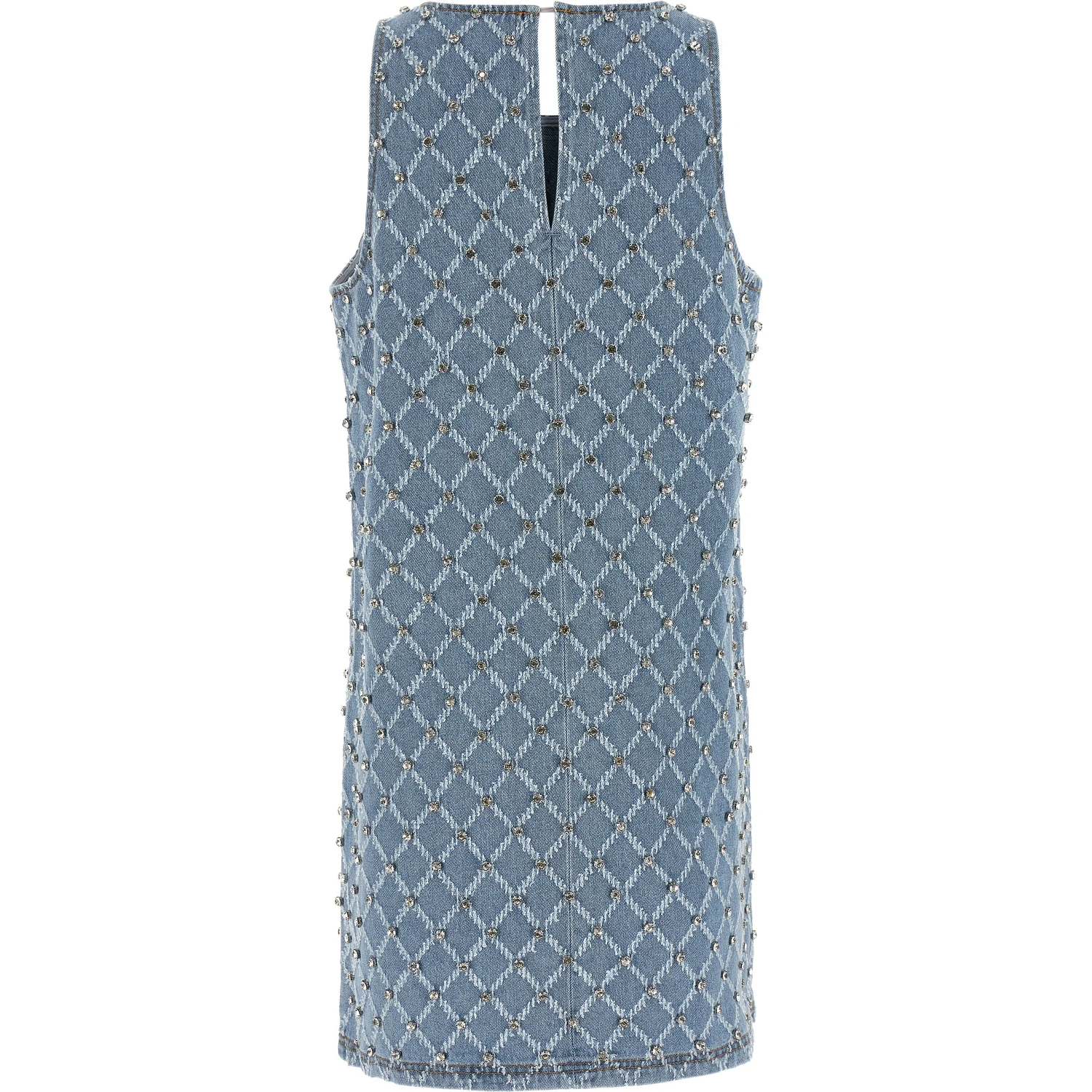 Blue Cotton Short Dress
