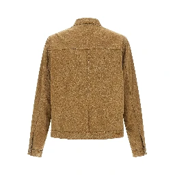Beige Cotton Denim Jacket