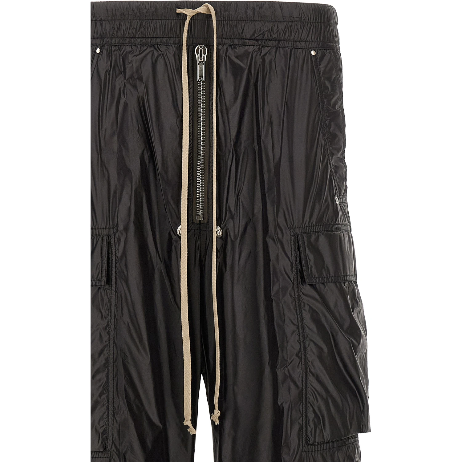Black Nylon Cargo Pants