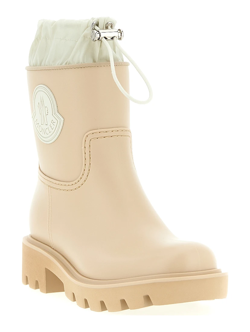 Beige Pvc Ankle Boots
