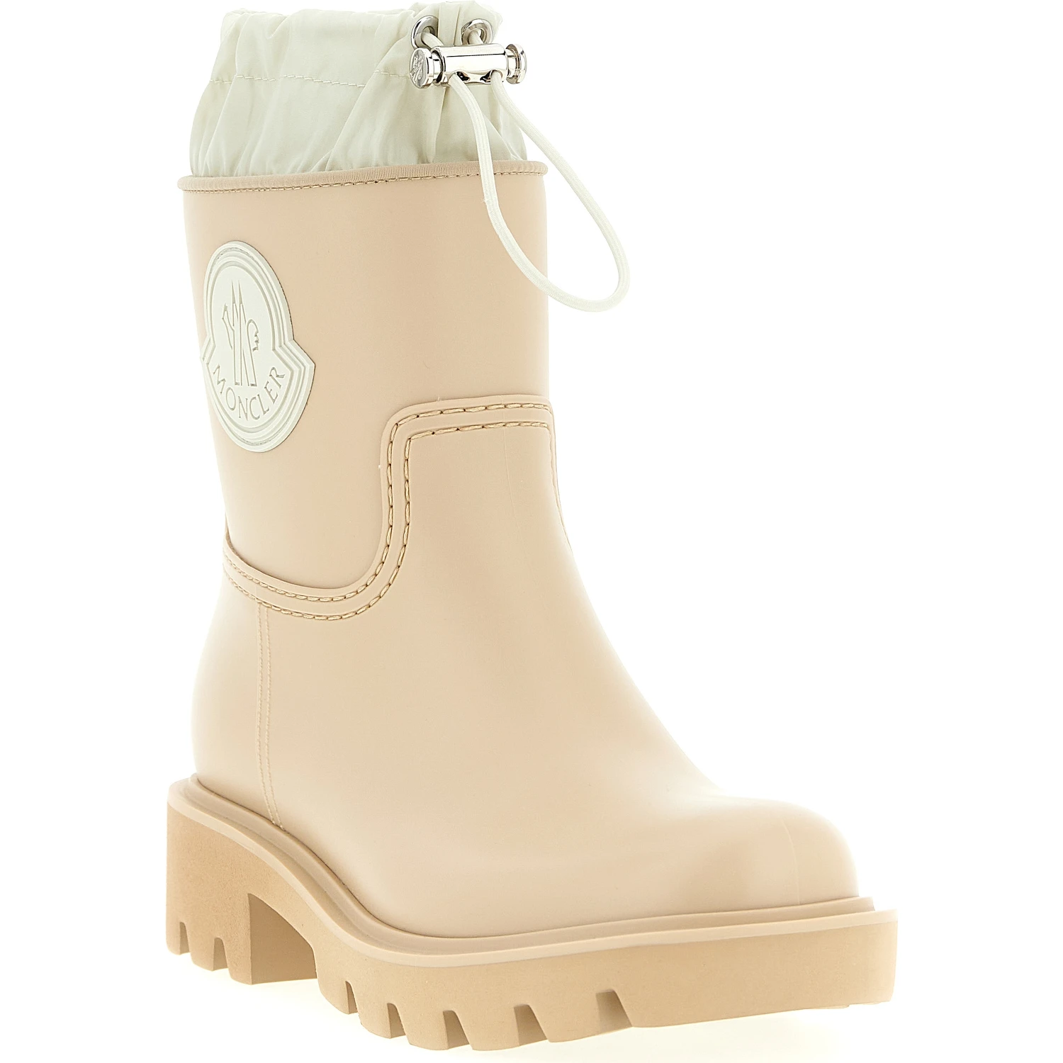Beige Pvc Ankle Boots
