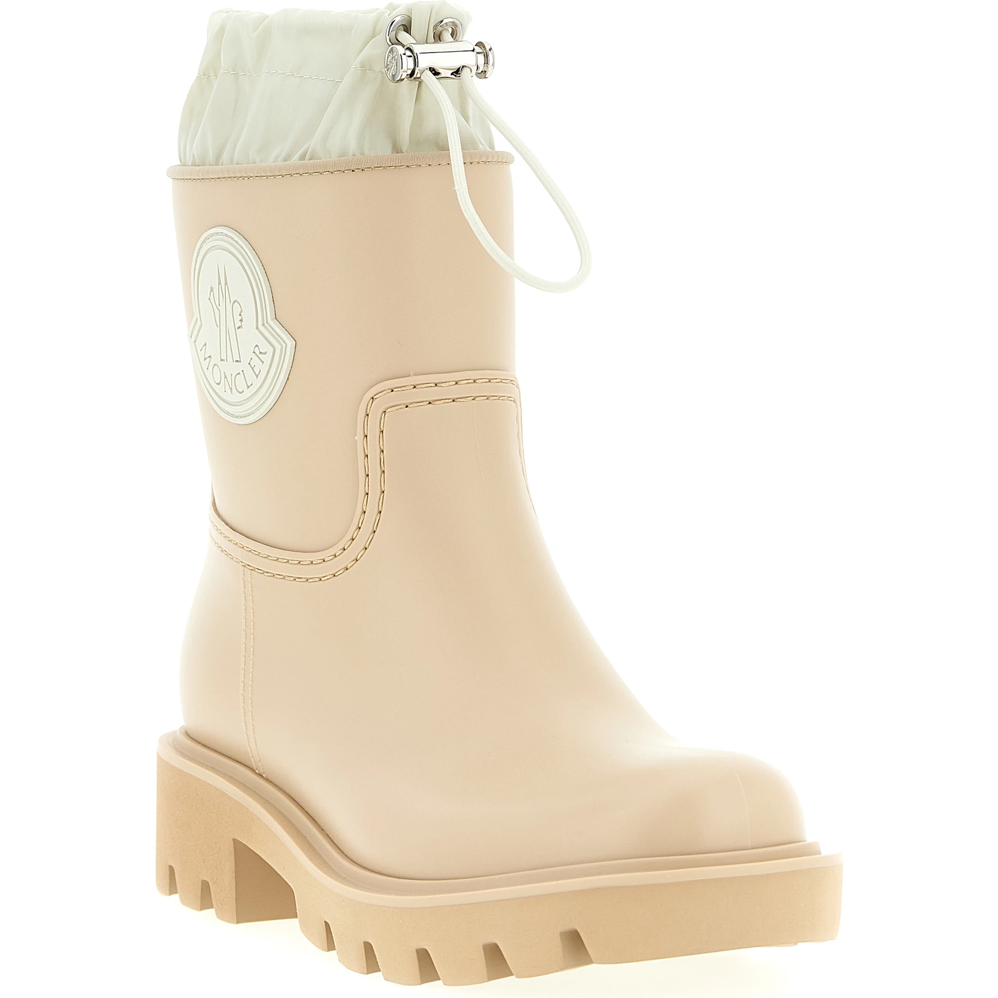 Beige Pvc Ankle Boots