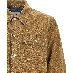 Beige Cotton Denim Jacket