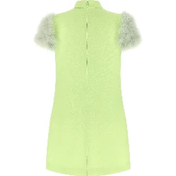 Bicolor Virgin Wool Short Dress