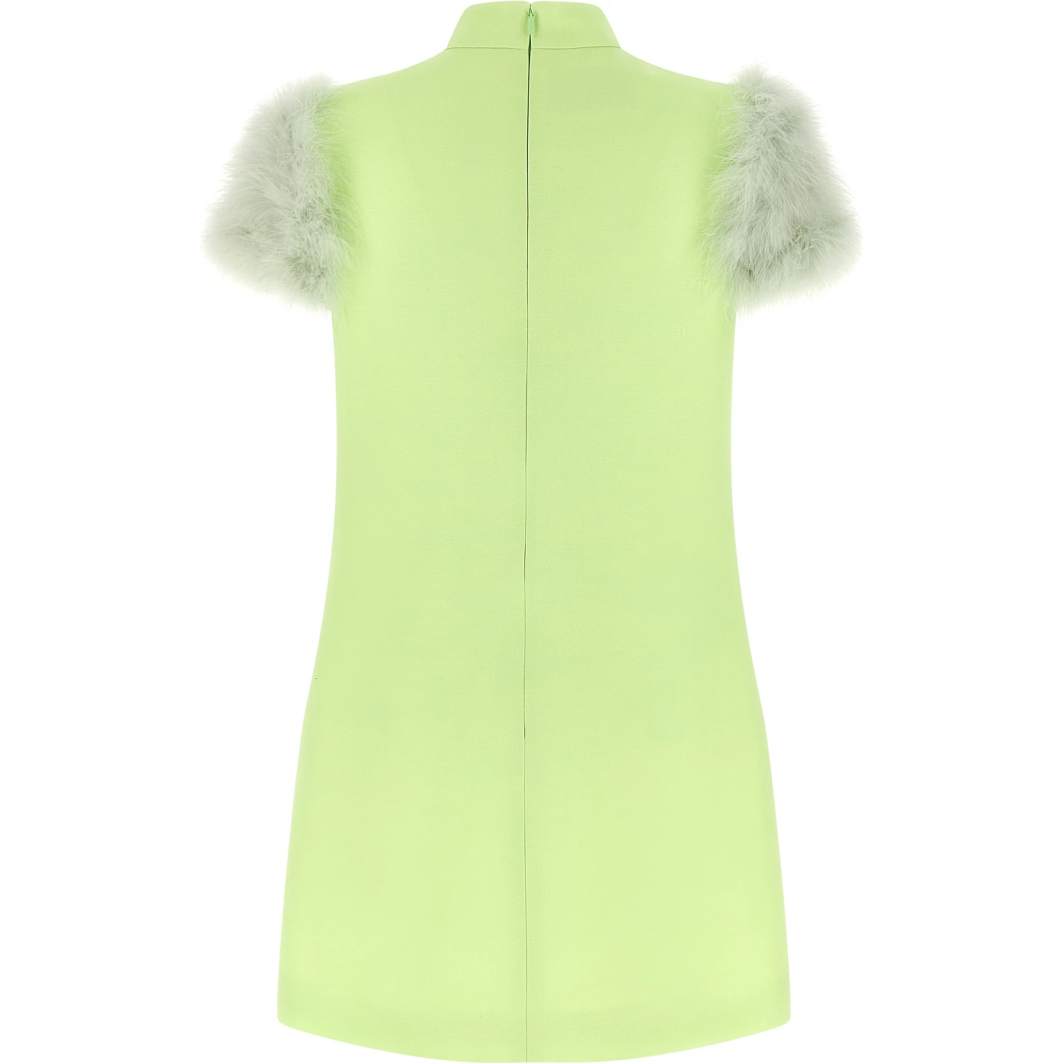 Bicolor Virgin Wool Short Dress