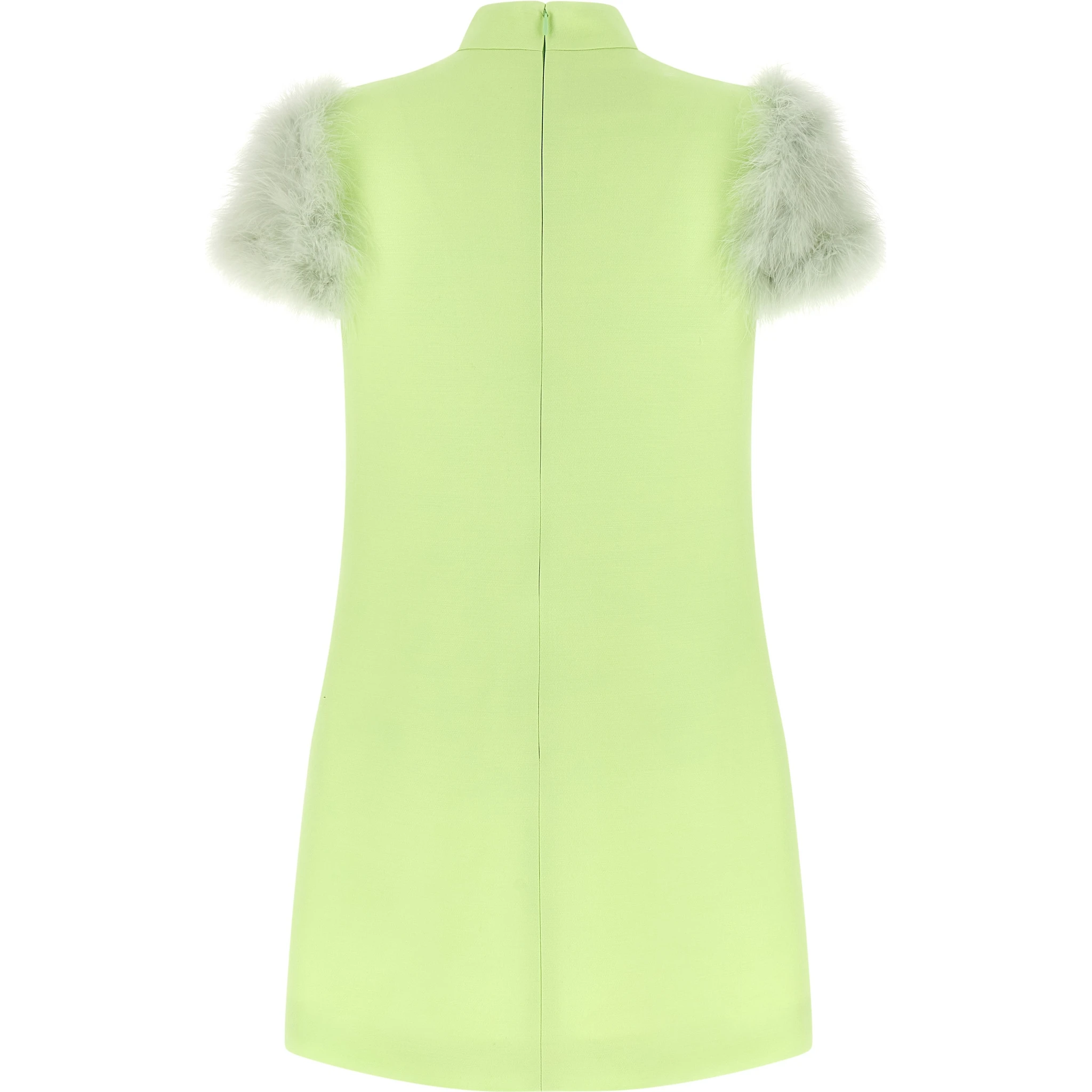 Bicolor Virgin Wool Short Dress