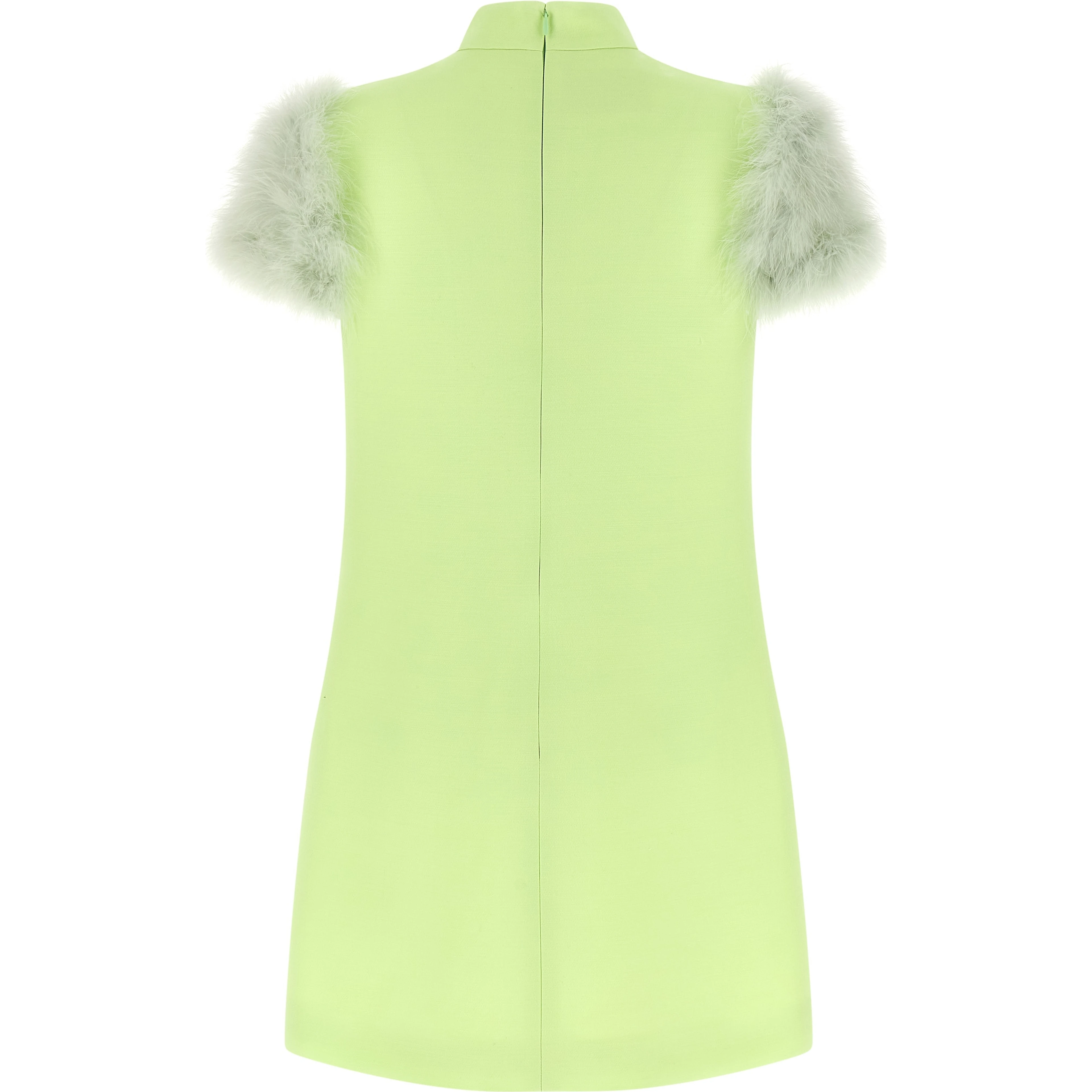 Bicolor Virgin Wool Short Dress