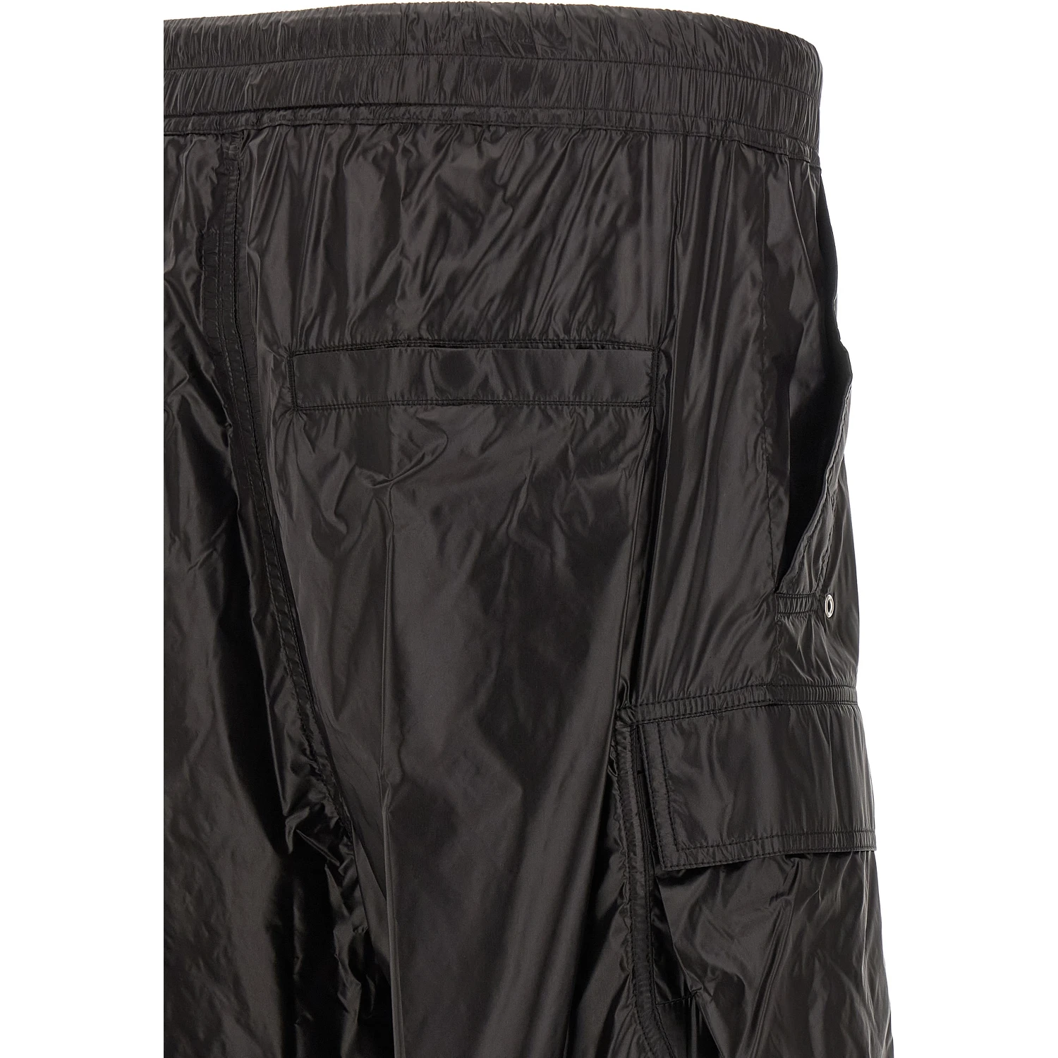 Black Nylon Cargo Pants