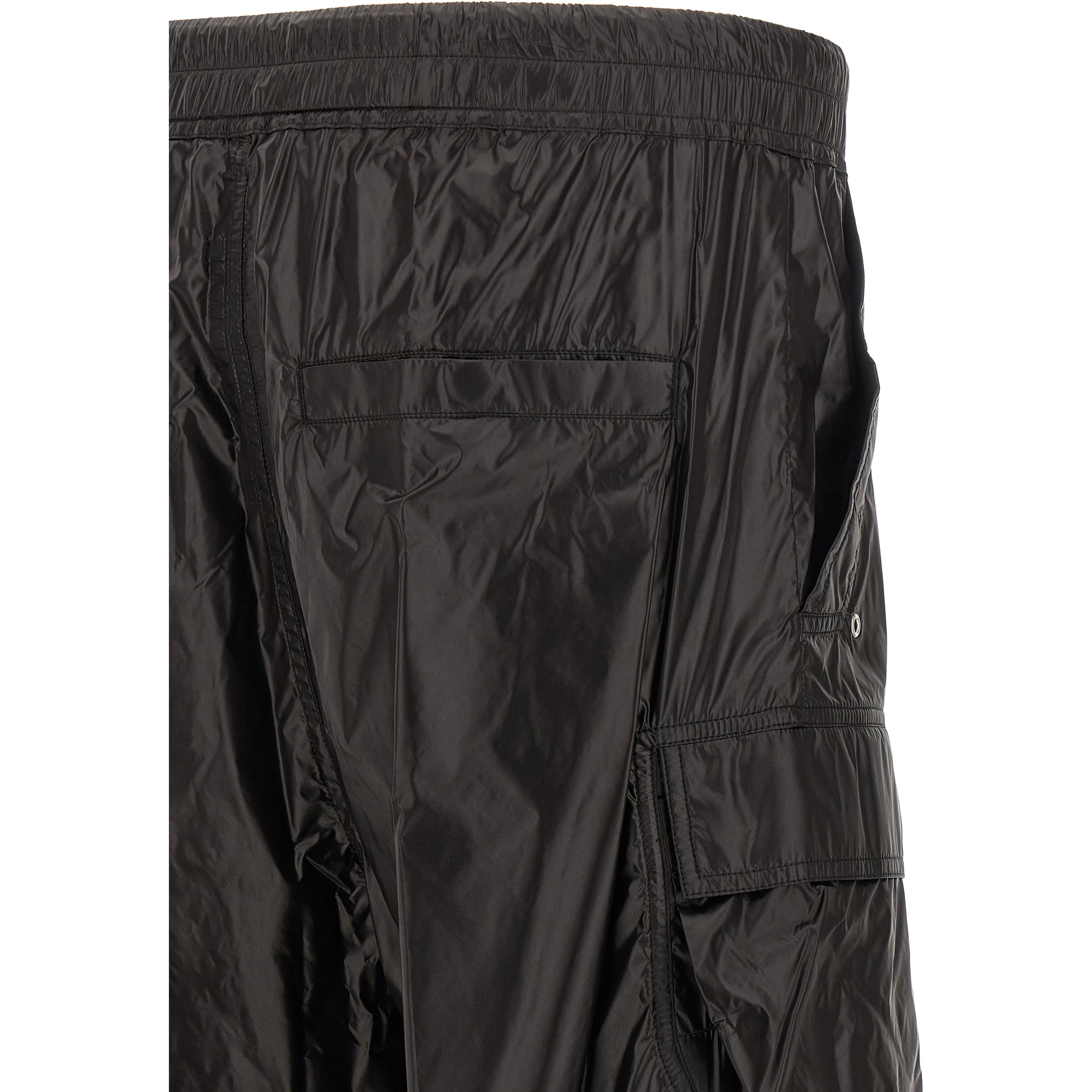 Black Nylon Cargo Pants