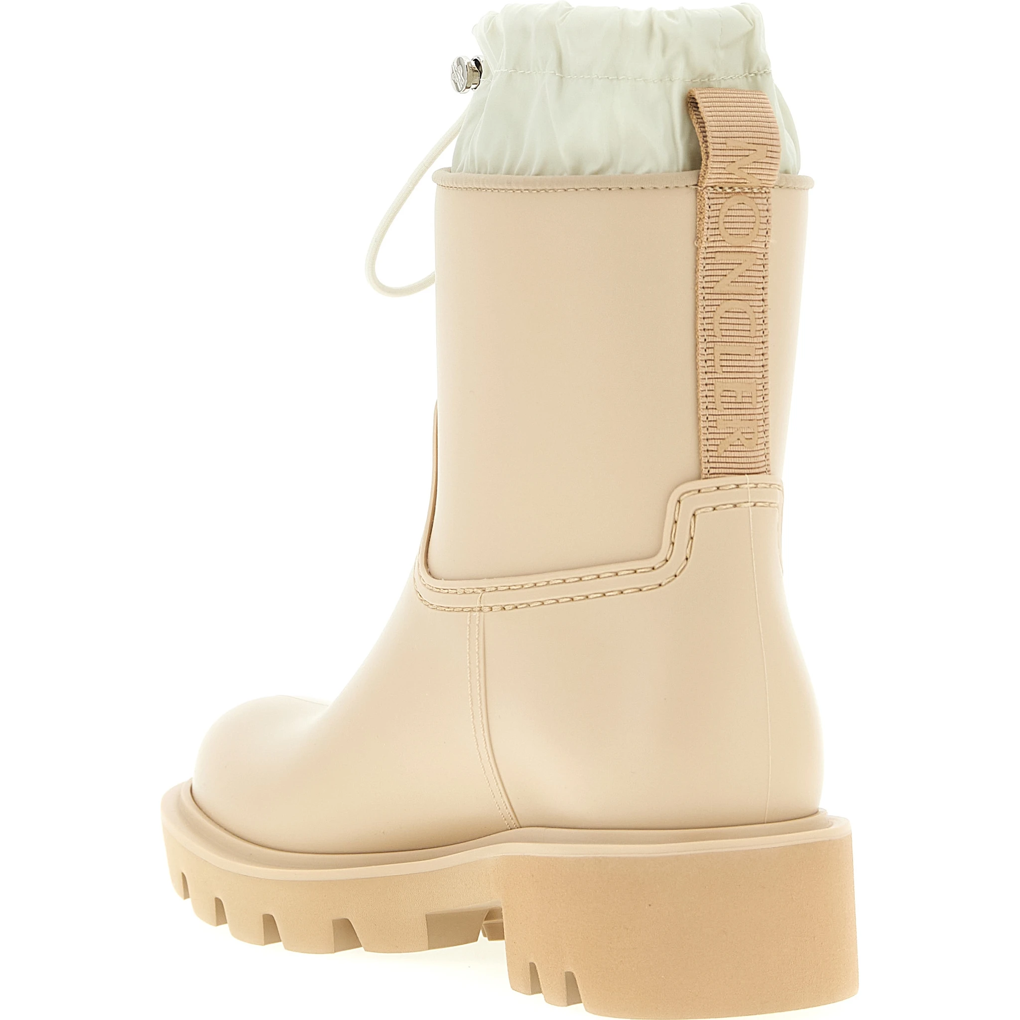 Beige Pvc Ankle Boots