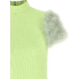 Bicolor Virgin Wool Short Dress