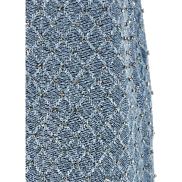 Blue Cotton Short Dress