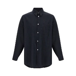 Blue Virgin Wool Blouse
