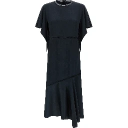 Blue Viscose Midi Dress