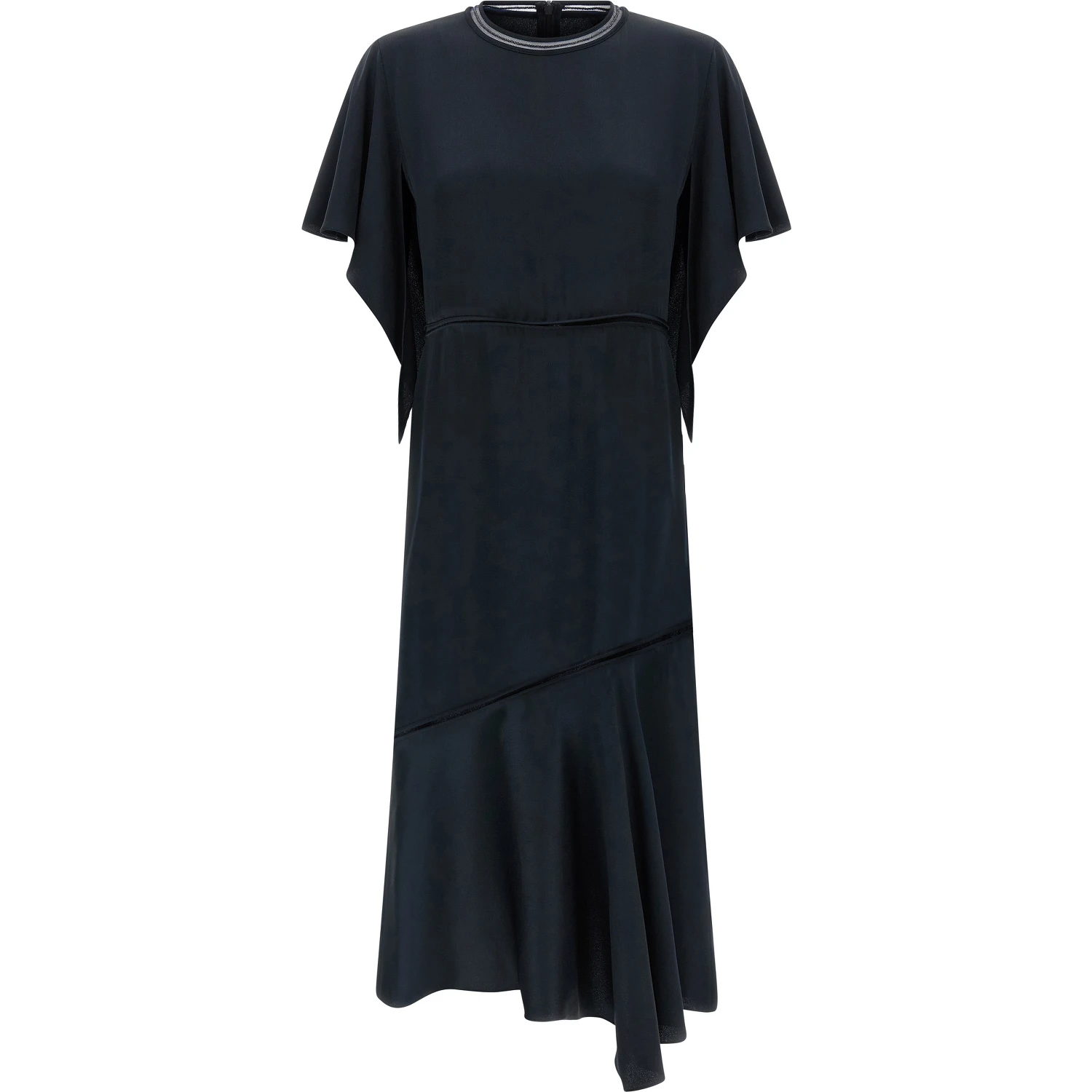 Blue Viscose Midi Dress