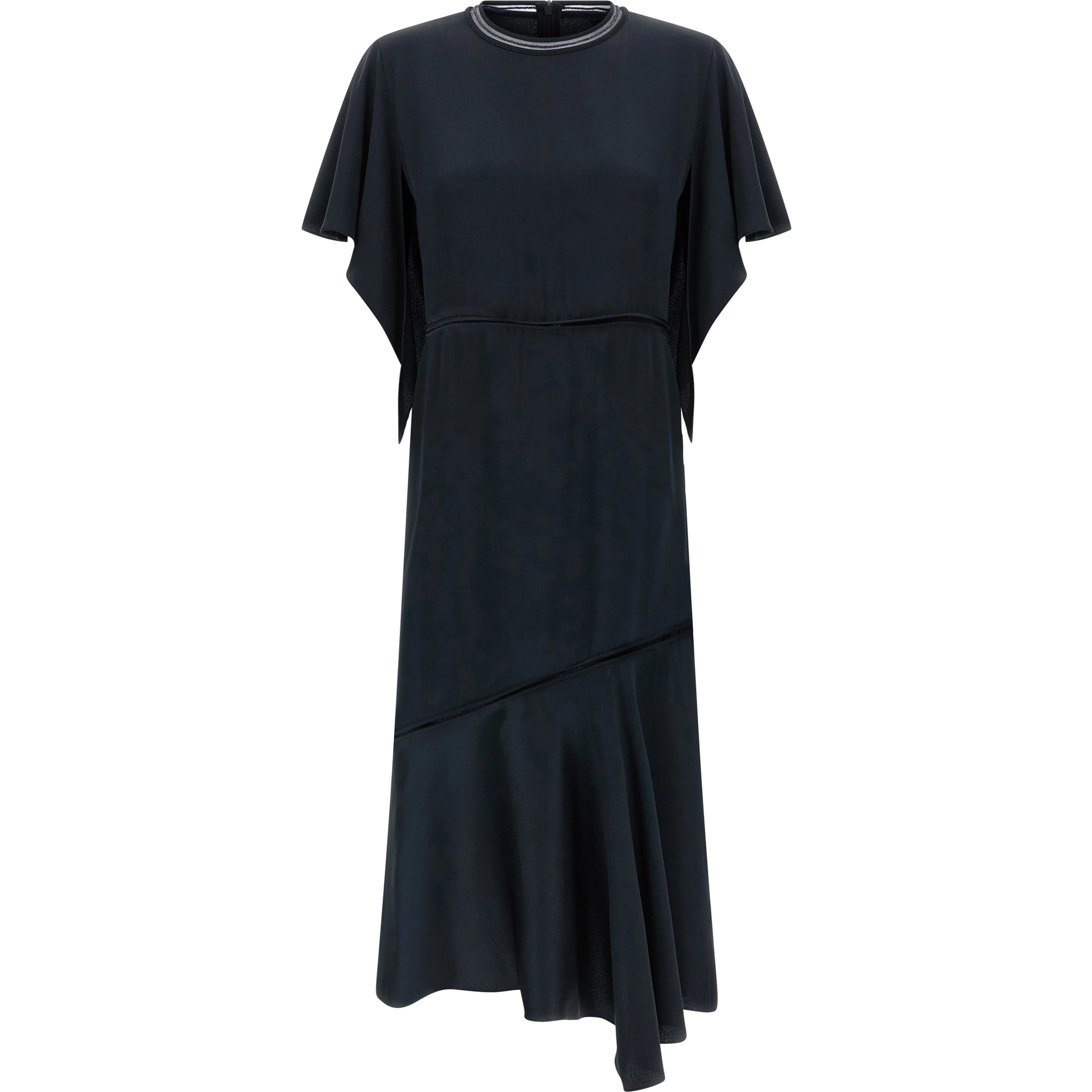 Blue Viscose Midi Dress