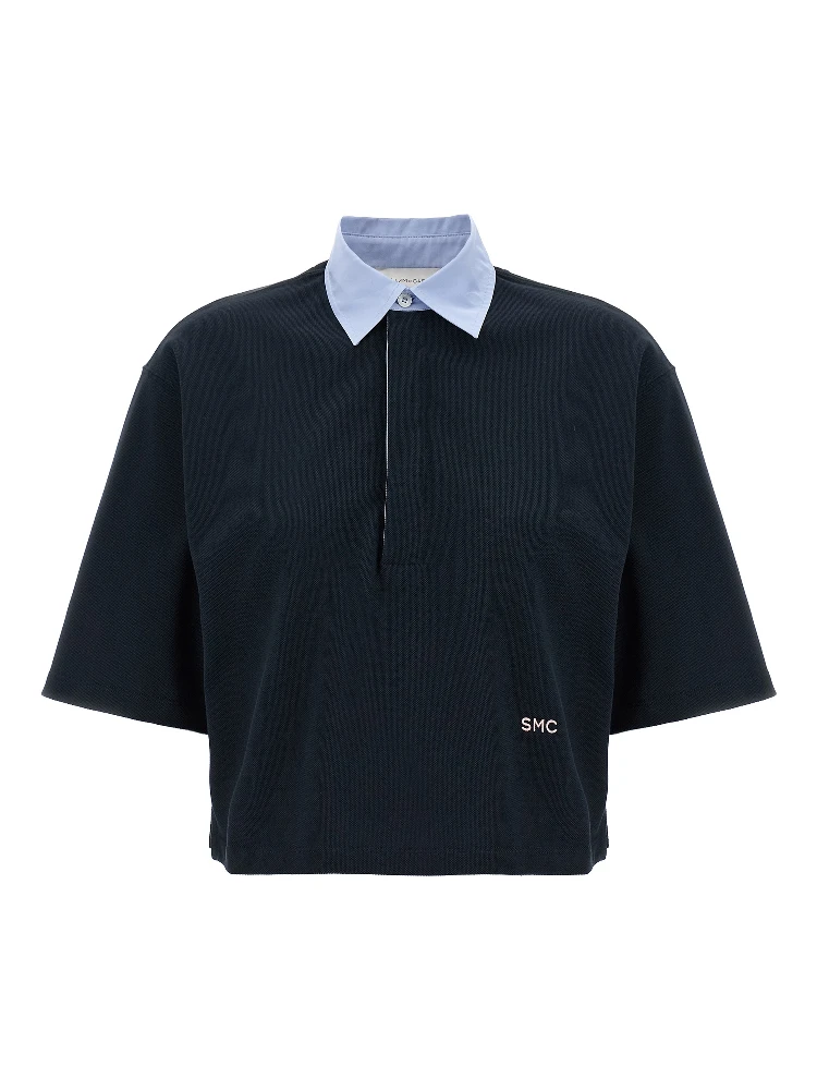 Blue Cotton Polo Shirt