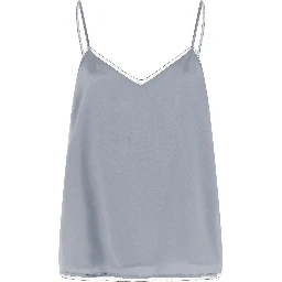 Blue Viscose Tank Tops