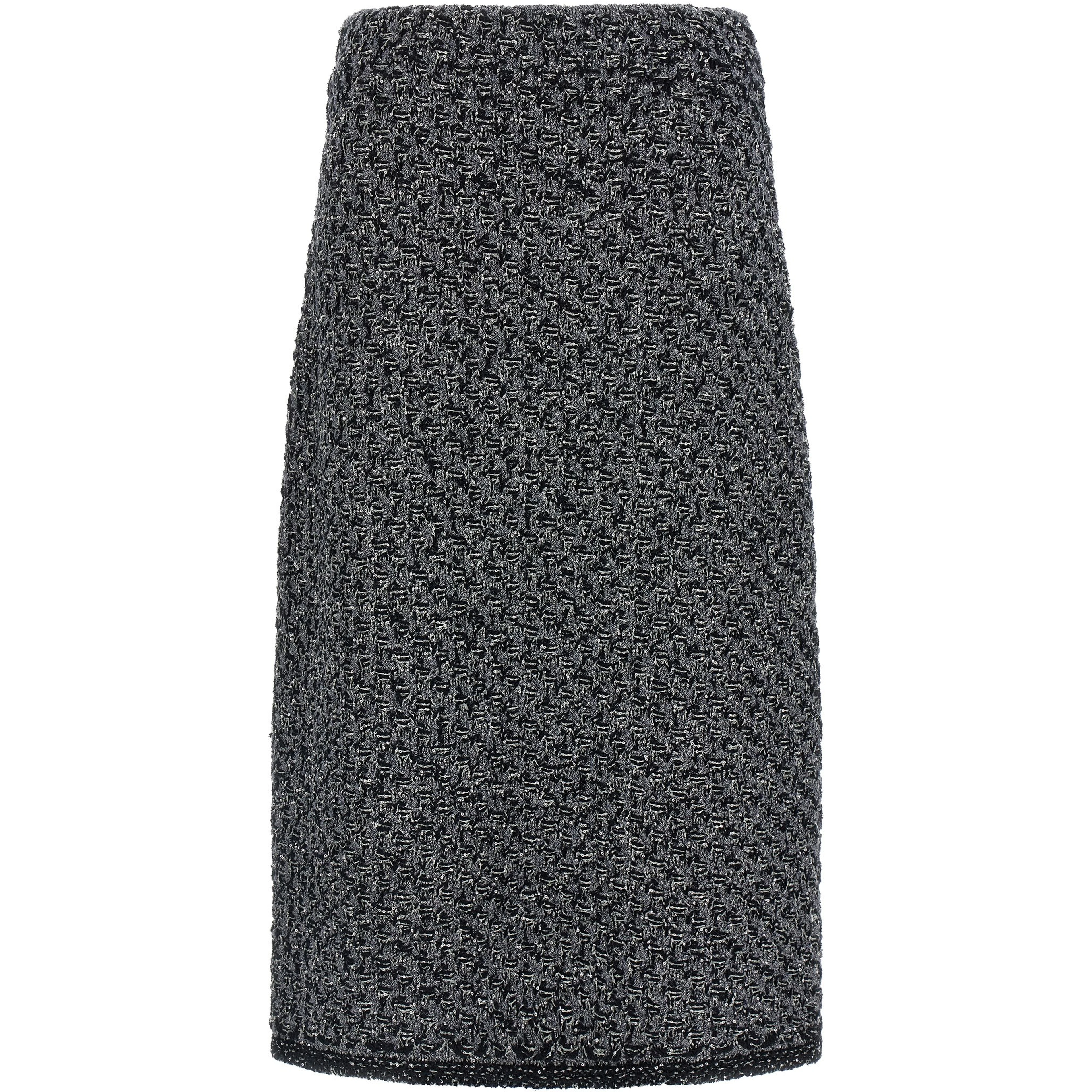 Blue Cotton Midi Skirt