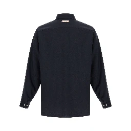 Blue Virgin Wool Blouse