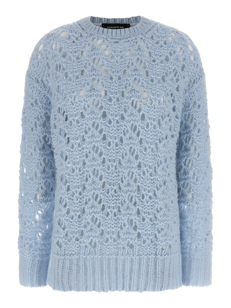 Blue Virgin Wool Cardigan