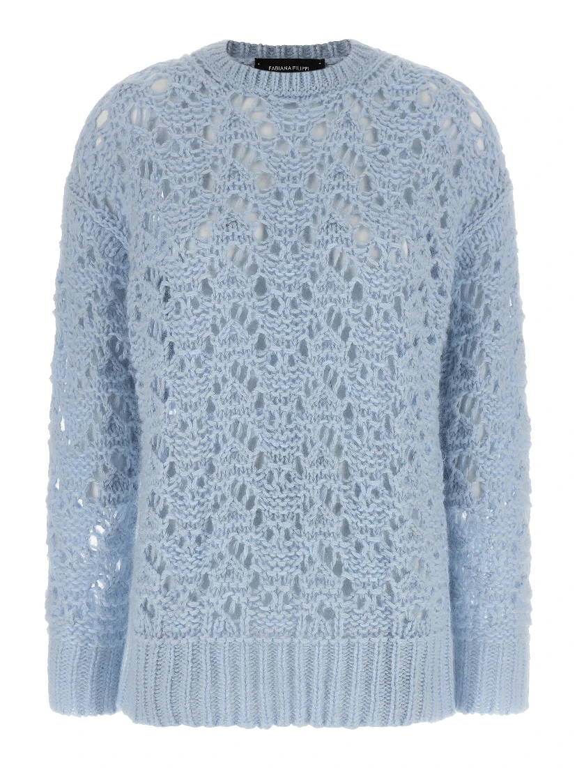 Blue Virgin Wool Cardigan