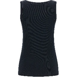 Blue Cotton Sleeveles T-Shirt