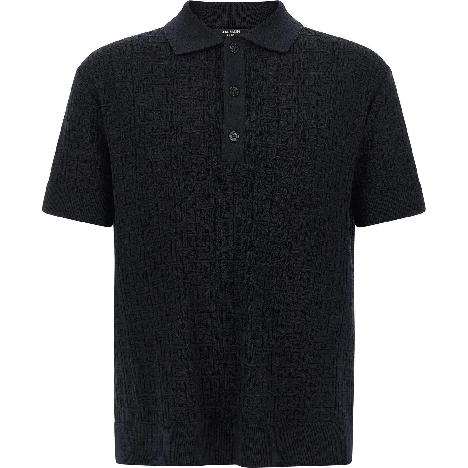 Blue Wool Polo Shirt