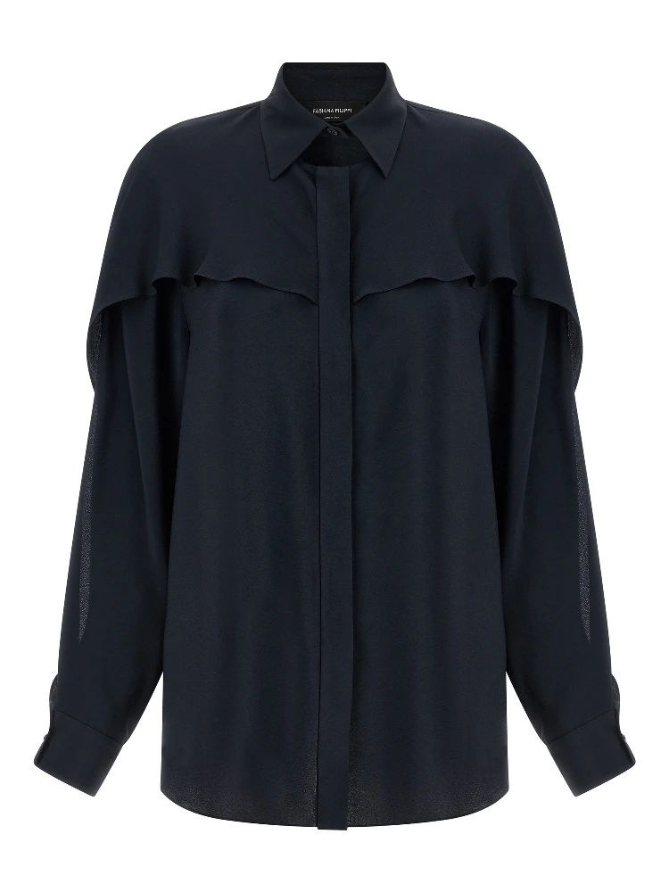 Blue Acetate Blouse