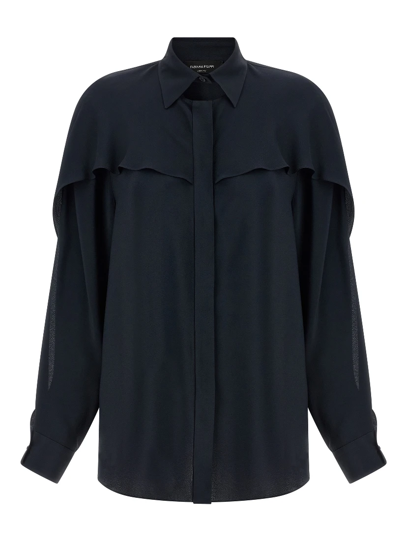 Blue Acetate Blouse