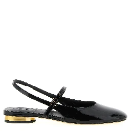 Black Calfskin Ballet Flats
