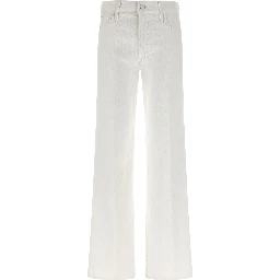 White Cotton Flared Jeans