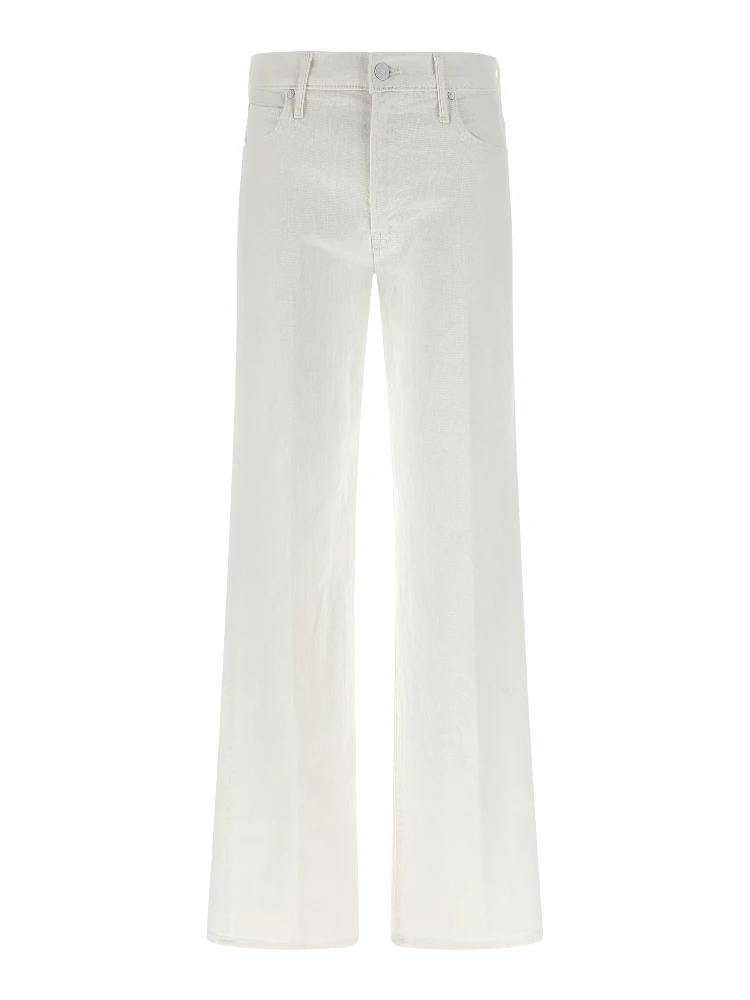 White Cotton Flared Jeans