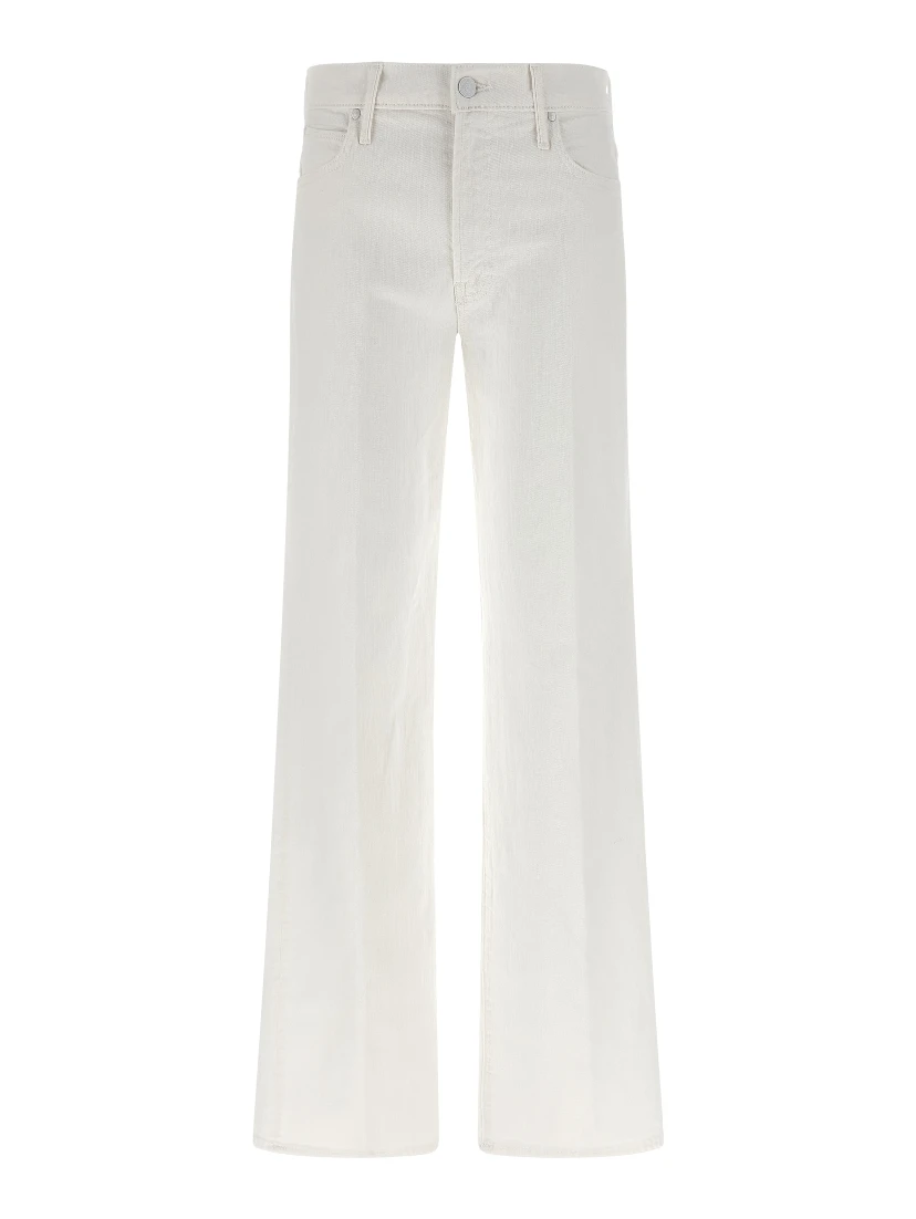 White Cotton Flared Jeans
