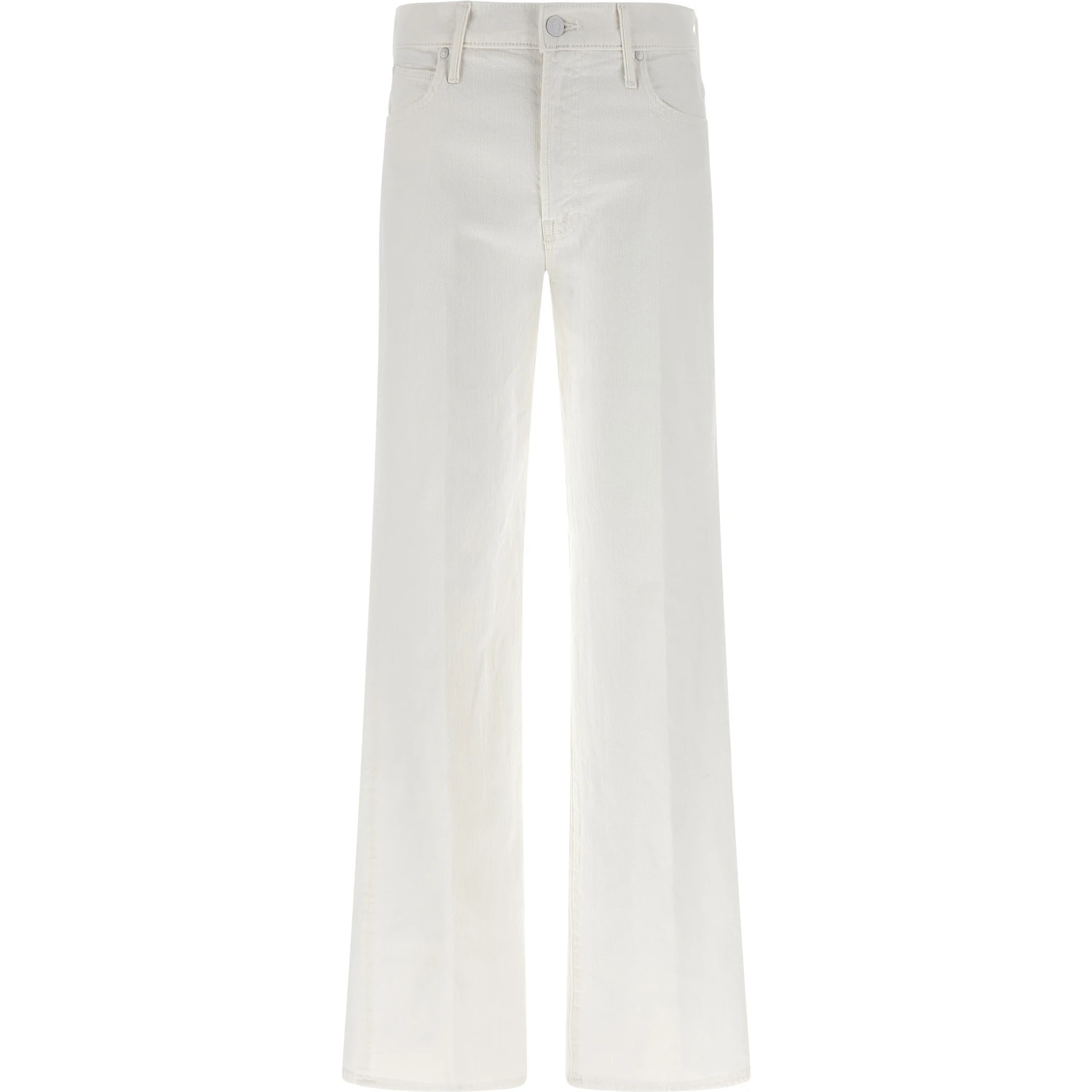 White Cotton Flared Jeans