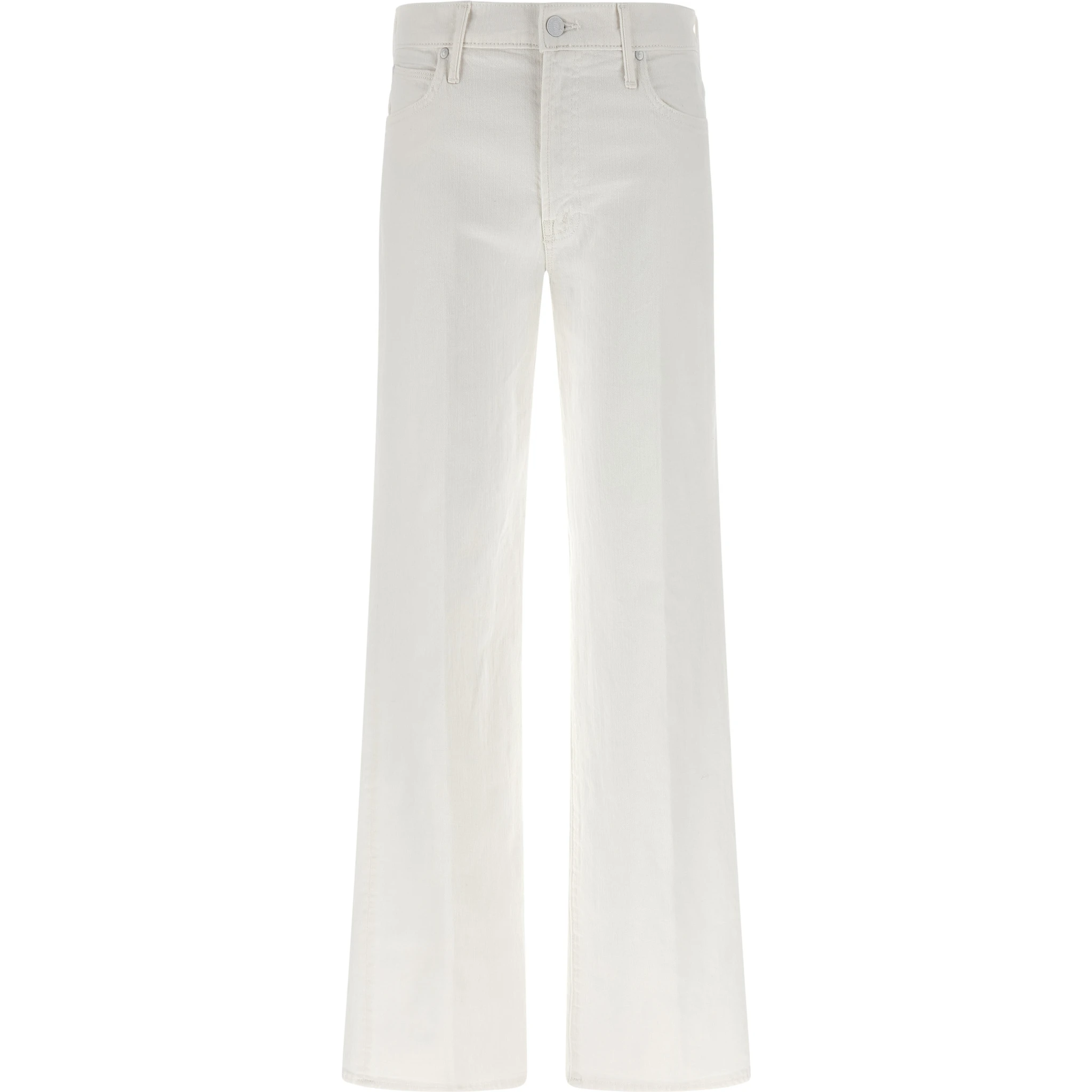 White Cotton Flared Jeans