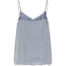 Blue Viscose Tank Tops
