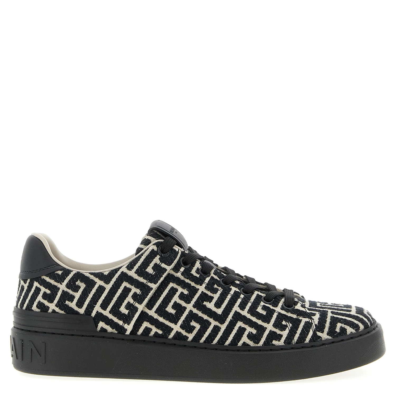 Black Cotton Sneakers