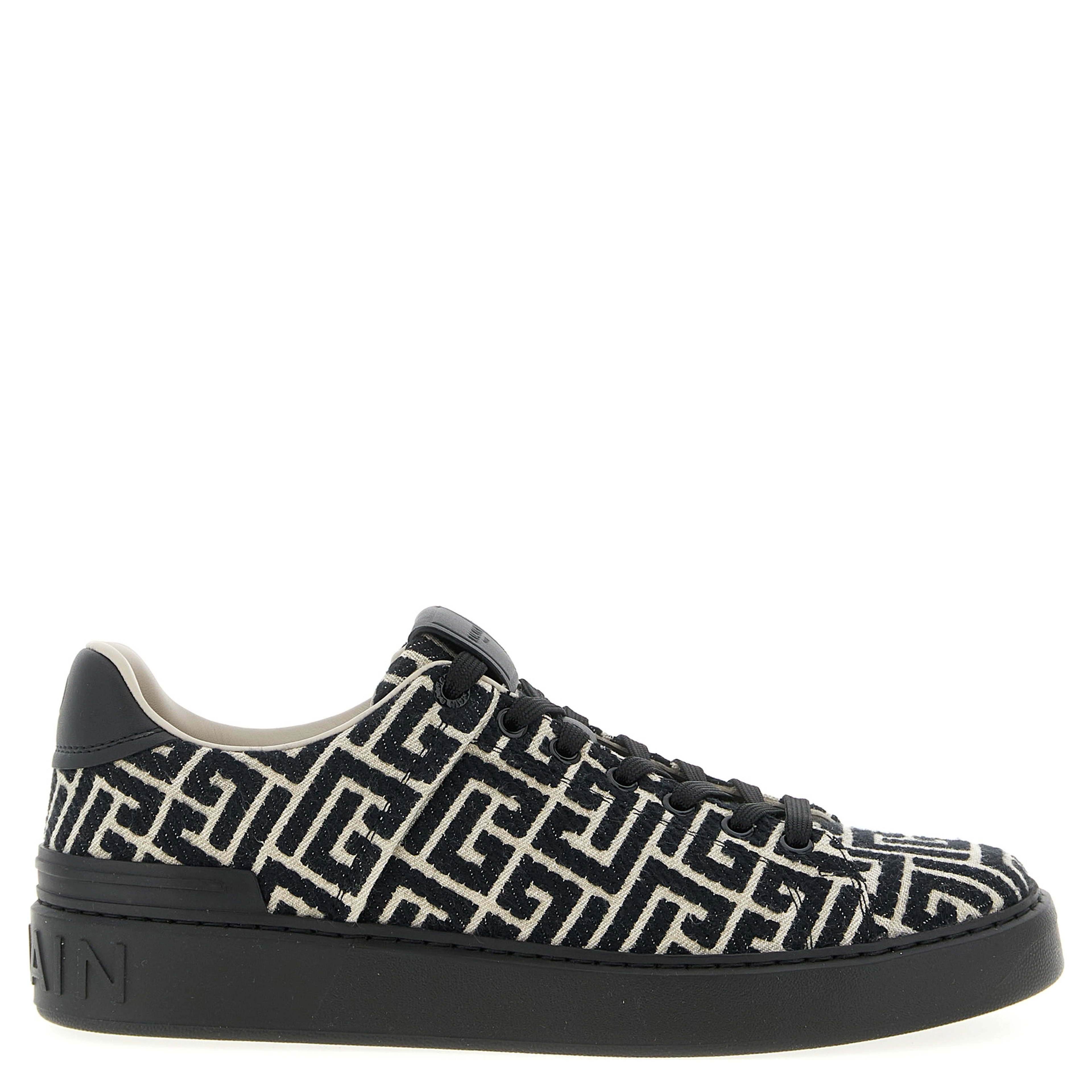 Black Cotton Sneakers