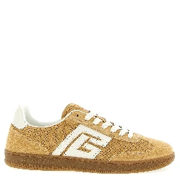 Beige Calfskin Low Top Sneakers