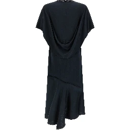 Blue Viscose Midi Dress