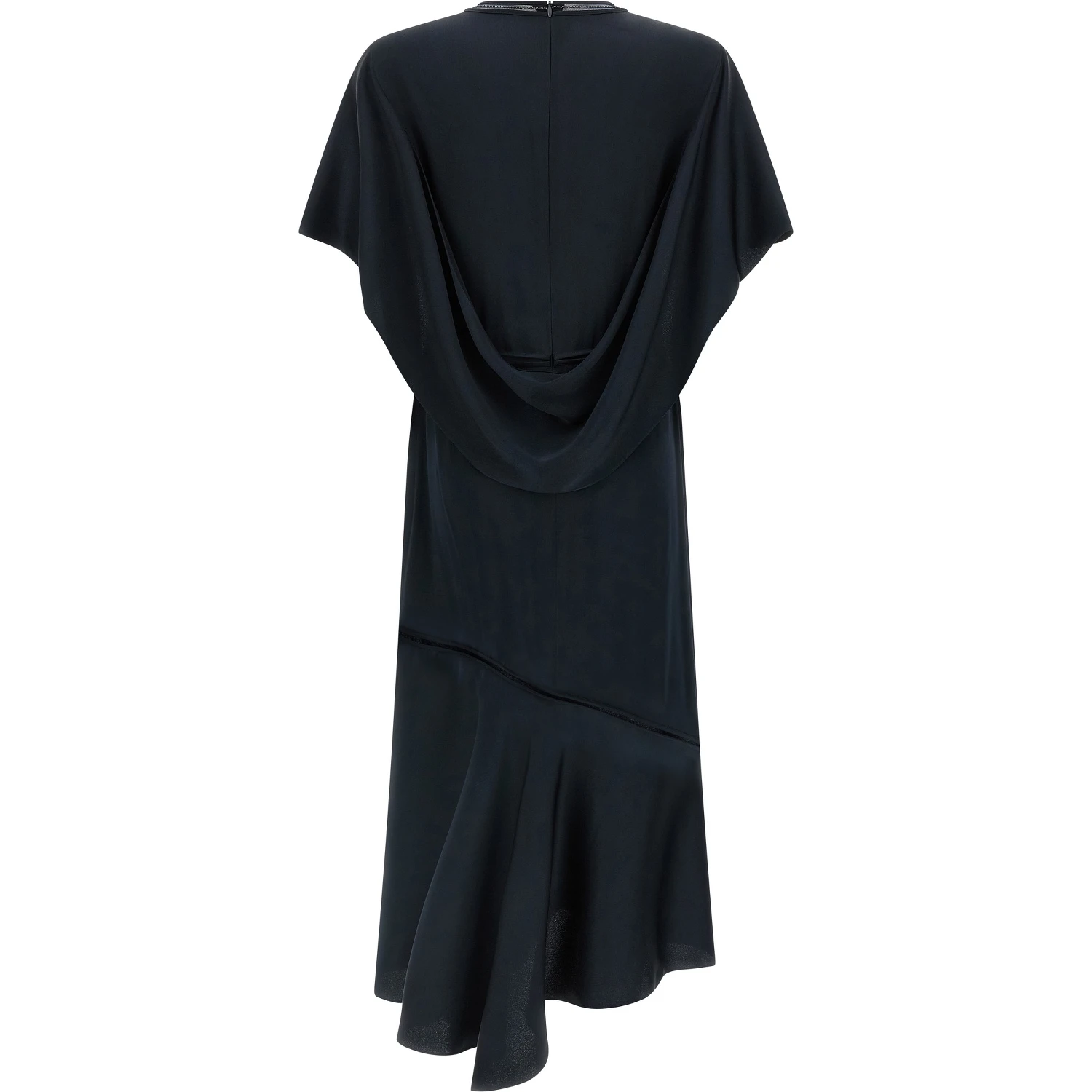 Blue Viscose Midi Dress