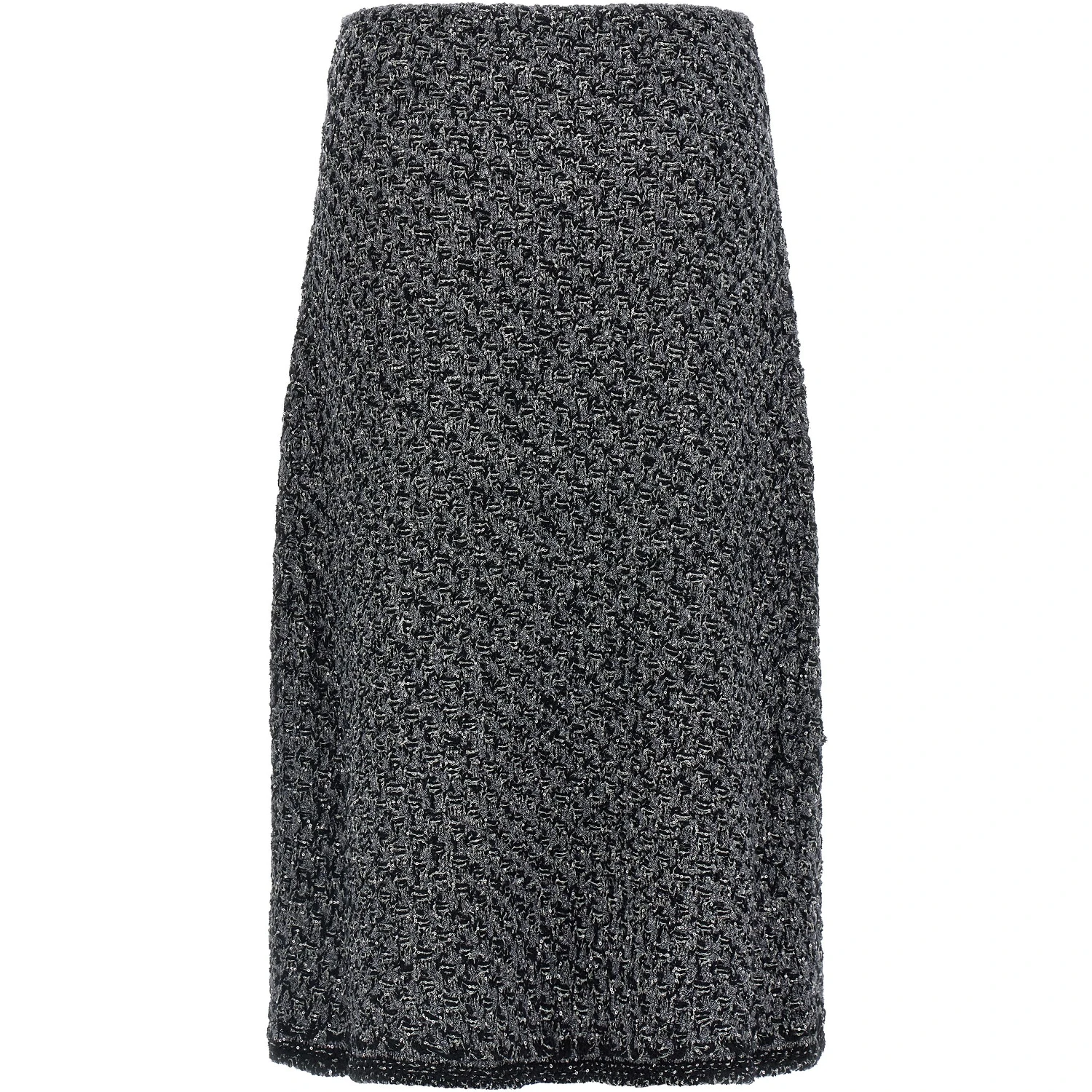 Blue Cotton Midi Skirt
