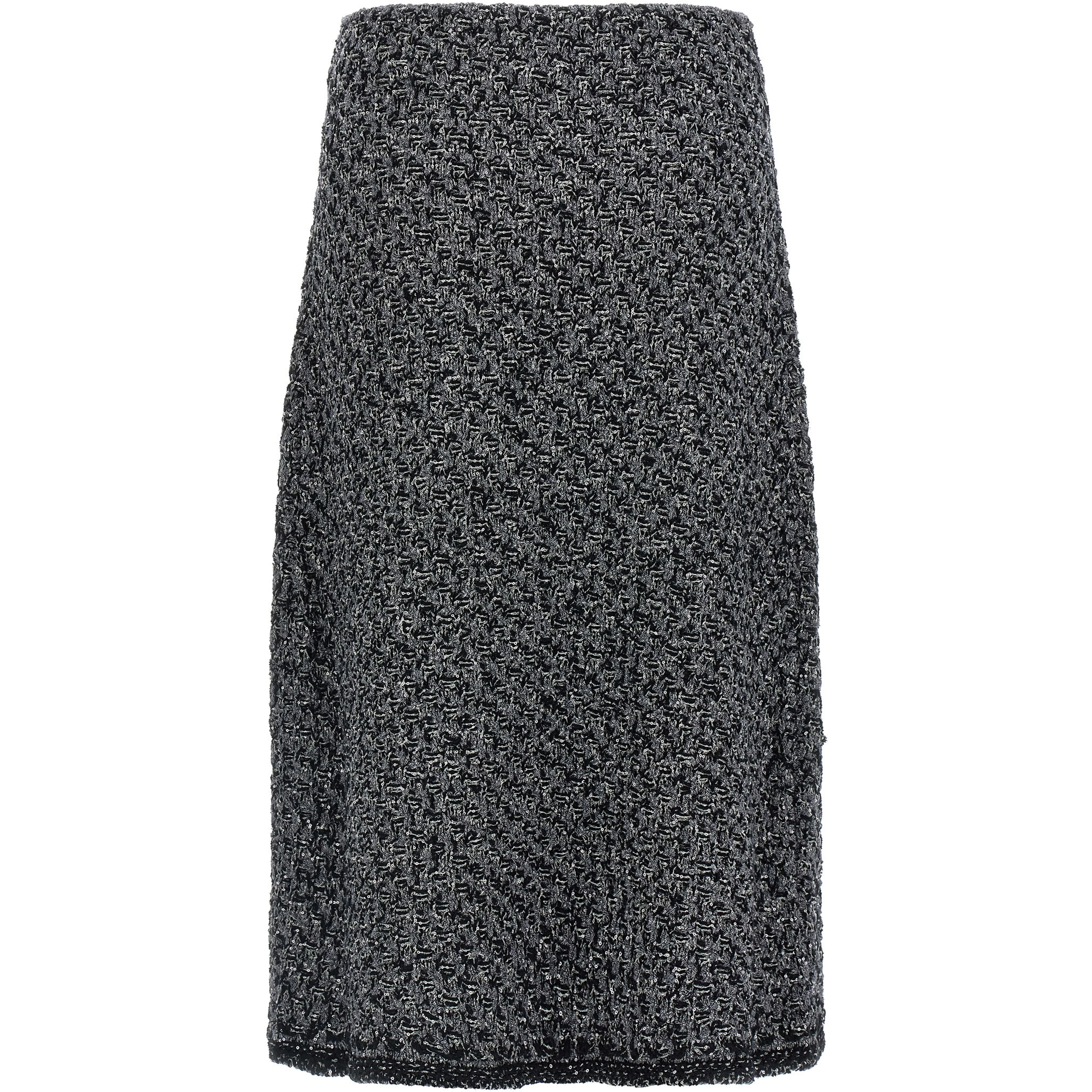Blue Cotton Midi Skirt