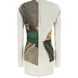 White Polyamide Cardigan