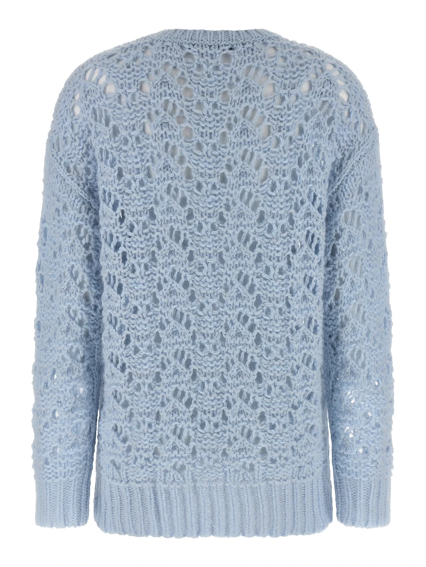 Blue Virgin Wool Cardigan
