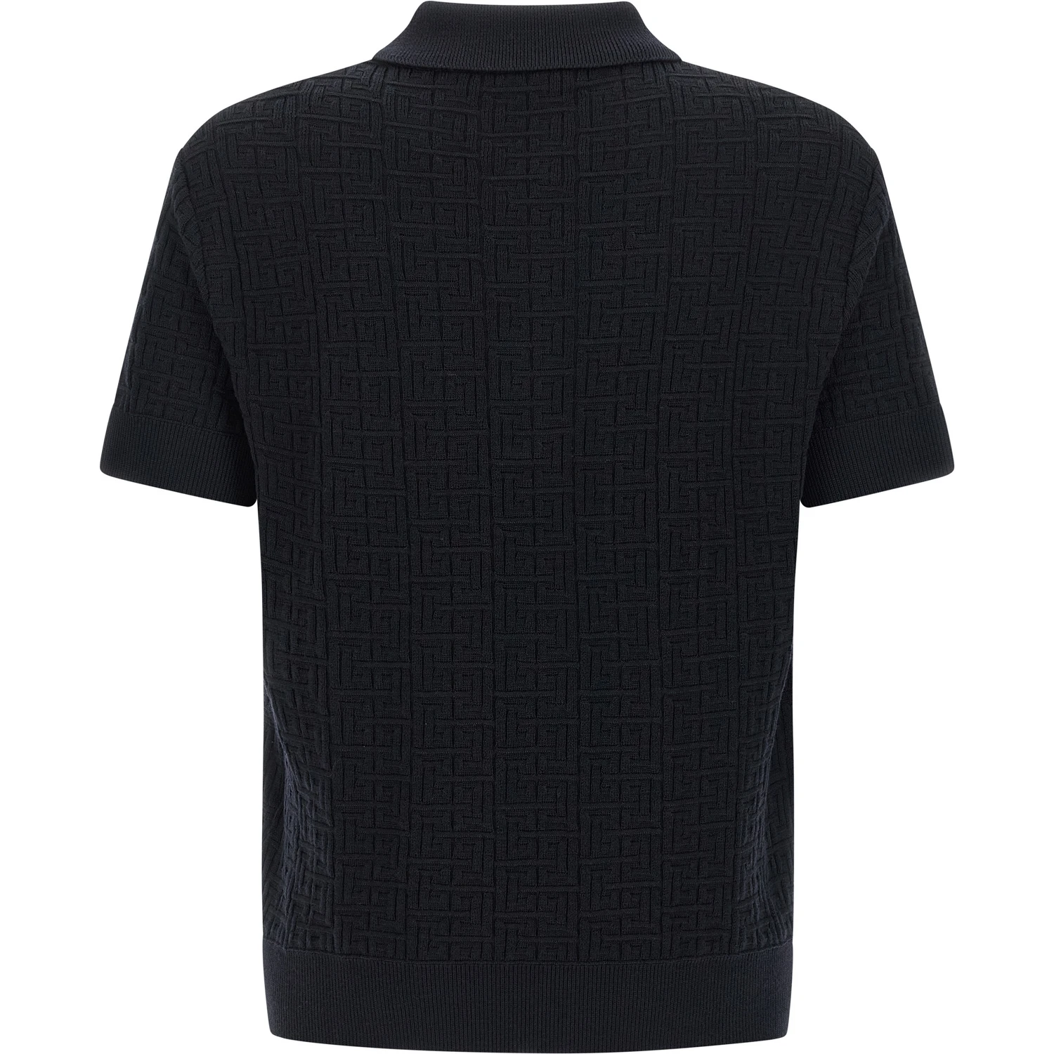 Blue Wool Polo Shirt